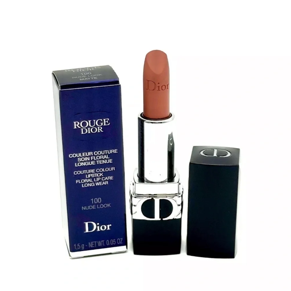 Rouge Dior 💄 Couture Color Lipstick- 100 Nude Look Matte Mini Travel Size